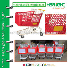 120 litres supermarket plastic shopping cart trolley